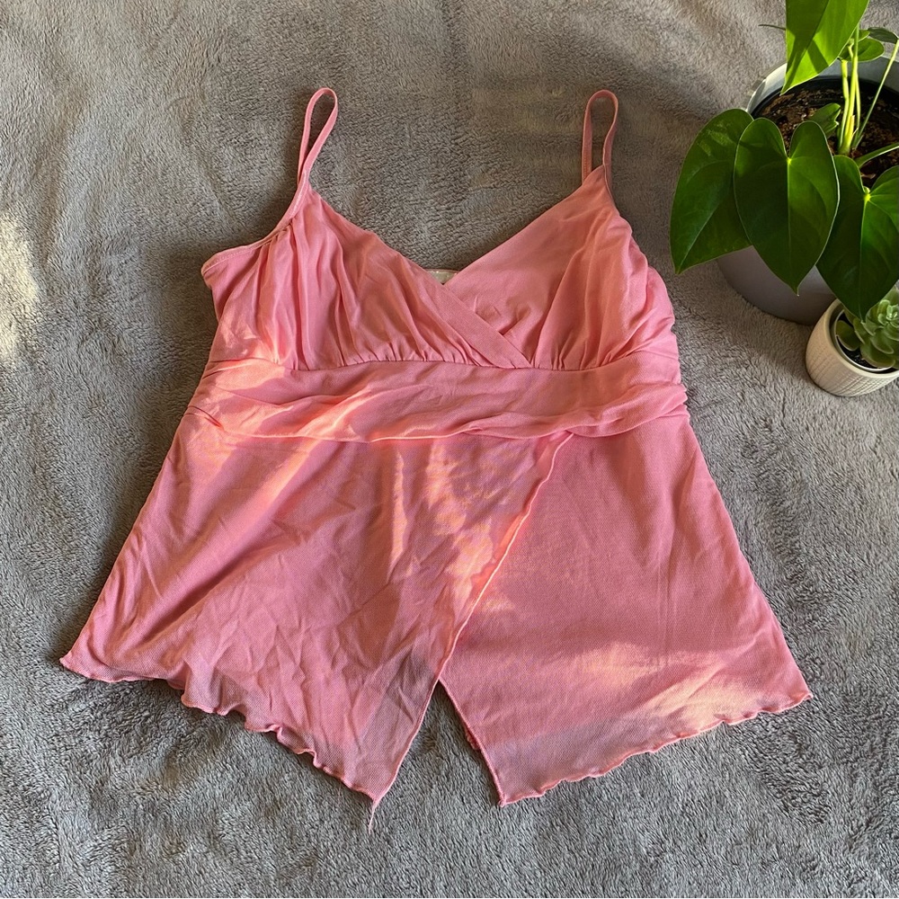 Pelican Cove vintage Y2K pink babydoll tanktop